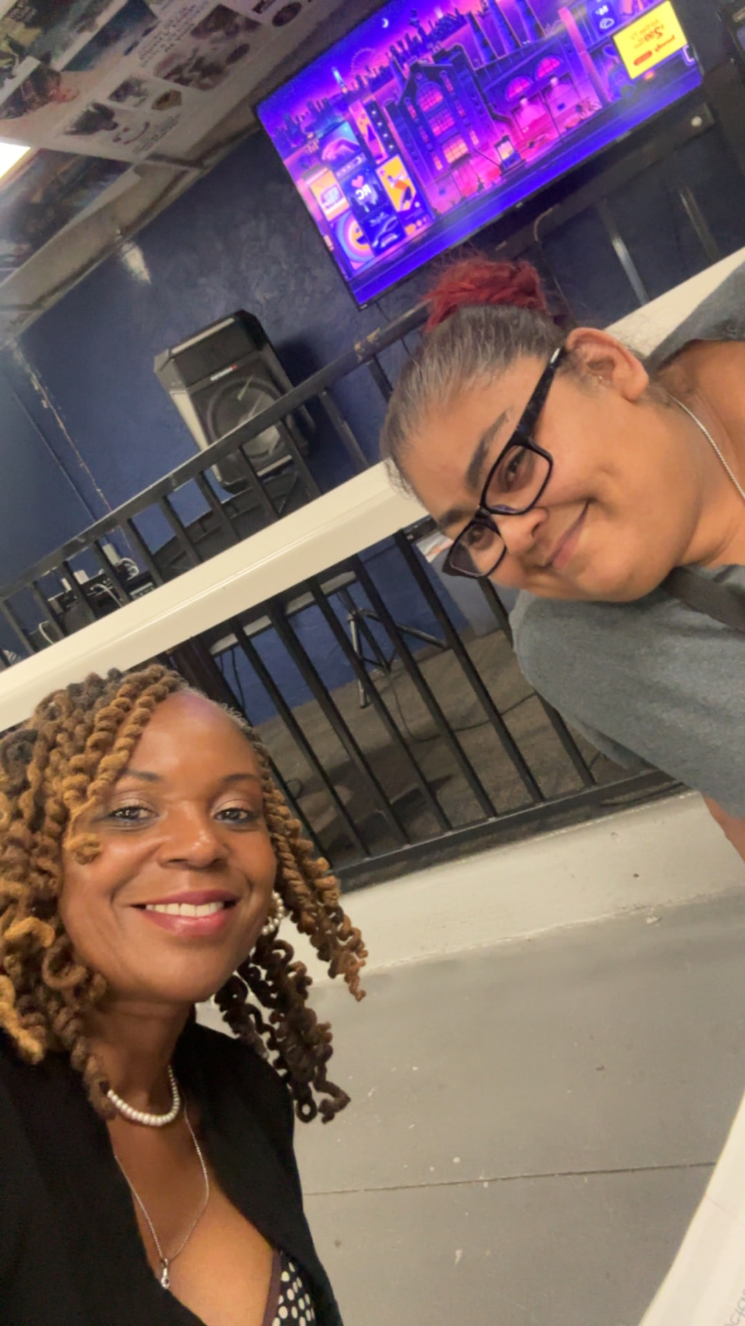 Together at a community event.